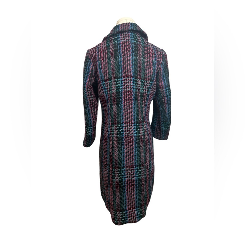 Plenty By Tracy Reese Anthropologie Plaid Peacoat Coat Size Small Midi Length - Picture 4 of 12